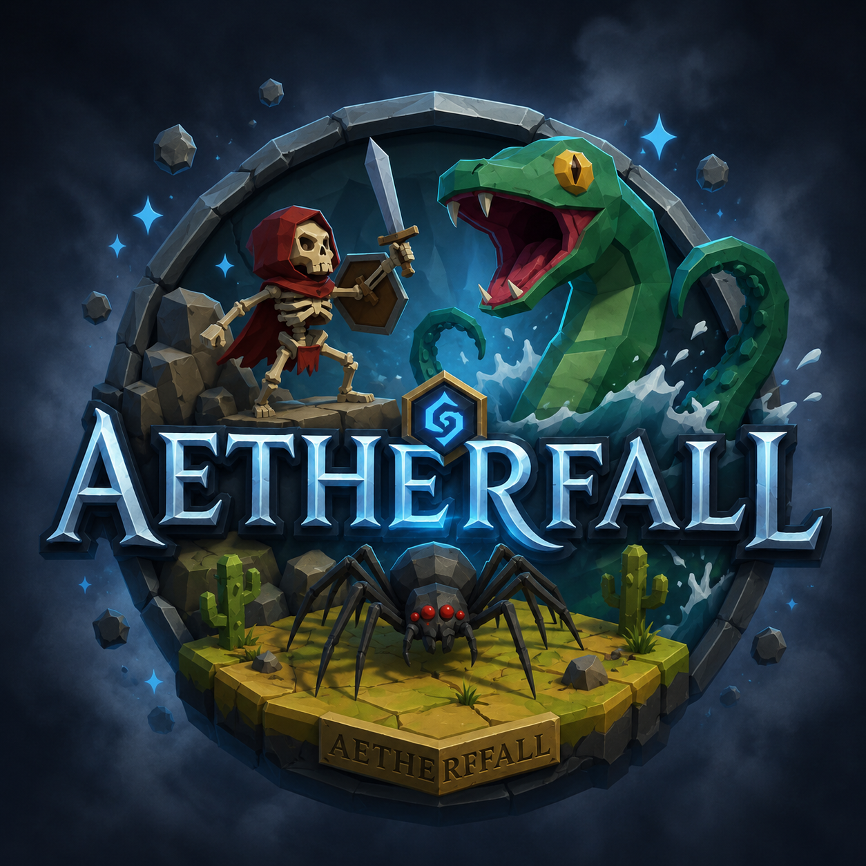 Aetherfall title emblem